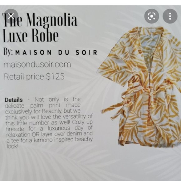 Maison Du Soir Kimono Bathrobe XS/S - Picture 7 of 9